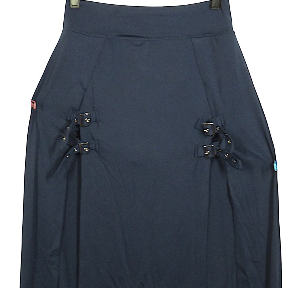Halara Navy Soft Stretchy Double Buckle Front Split Maxi Skort Skirt XL - Picture 5 of 13